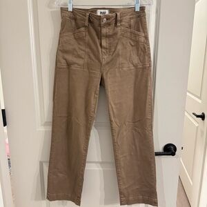 PAIGE - Tan Quincy Ankle Pant